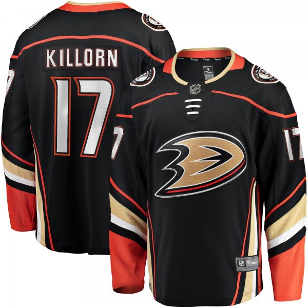 Men's Anaheim Ducks Alex Killorn Fanatics Black Home Breakaway Jersey