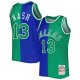 Men's Dallas Mavericks Steve Nash Mitchell & Ness Blue/Green Hardwood Classics 1998/99 Split Swingman Jersey