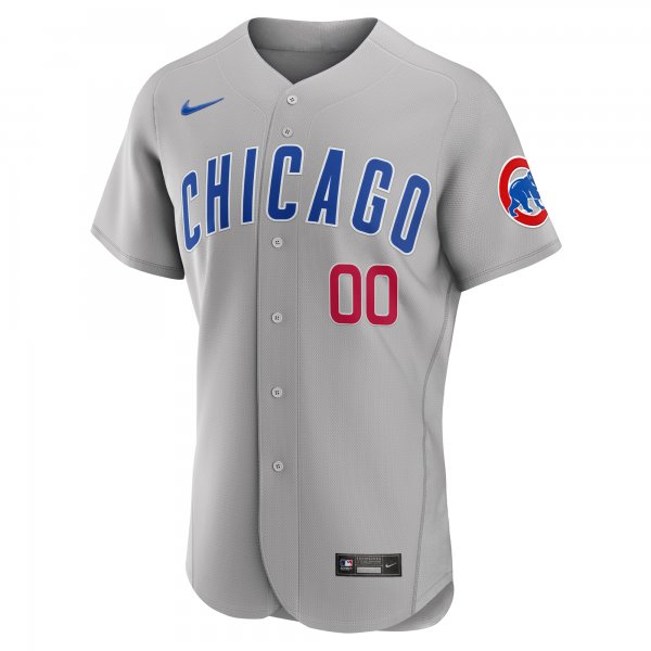 Men's Chicago Cubs Nike Gray Road Custom Jersey