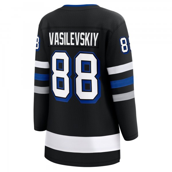 Women's Tampa Bay Lightning Andrei Vasilevskiy Fanatics Black Alternate Premier Breakaway Player Jersey