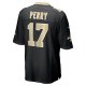 Men's New Orleans Saints A.T. Perry Nike  Black Team Game Jersey