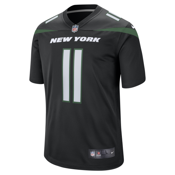 Men's New York Jets Jermaine Johnson II Nike Stealth Black Alternate Game Jersey