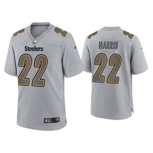 Men's Pittsburgh Steelers Najee Harris Gray Atmosphere Fashion Game Jersey