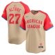 Men's Houston Astros #27 Jose Altuve Nike Cream 2024 MLB All-Star Game Jersey