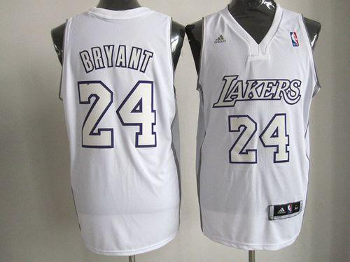 Men's Los Angeles Lakers #24 Kobe Bryant White Big Color Fashion Stitched NBA Jersey