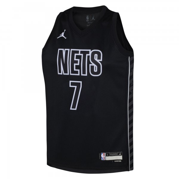 Youth Brooklyn Nets Kevin Durant Jordan Brand Black Swingman Jersey - Statement Edition