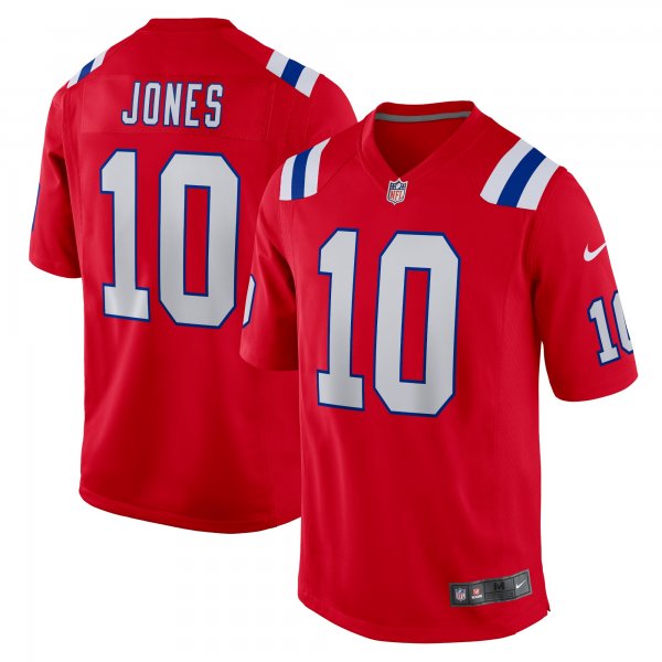 Men's New England Patriots Mac Jones Nike Red Alternate Game Jersey