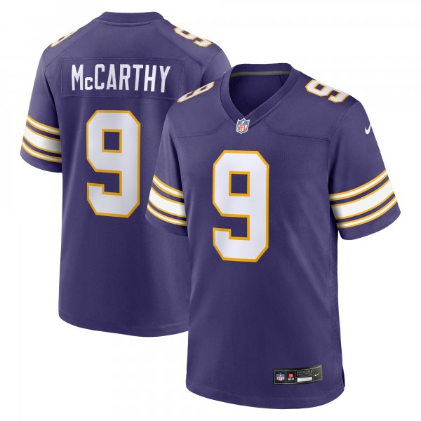 Men's Minnesota Vikings J.J. McCarthy Nike Purple 2nd Alternate 2024 NFL Draft First Round Pick Player Game Jersey