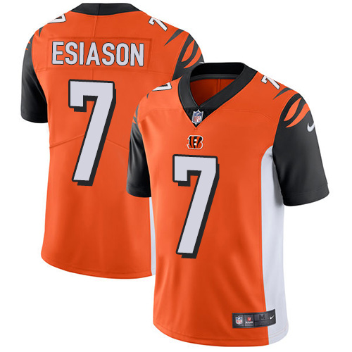 Men's Nike Cincinnati Bengals #7 Boomer Esiason Orange Alternate Stitched NFL Vapor Untouchable Limited Jersey