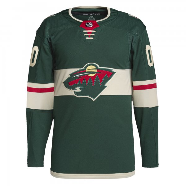 Men's Minnesota Wild  adidas Green Home  Primegreen Custom Jersey