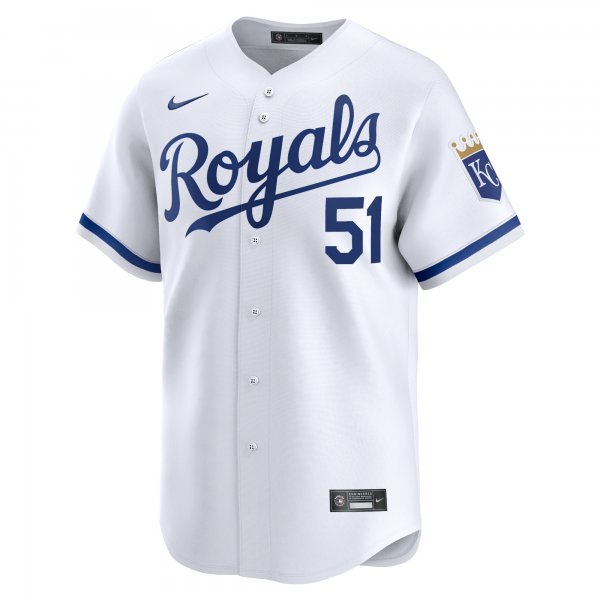 Men's Kansas City Royals Brady Singer Nike White Home Limited Player Jersey