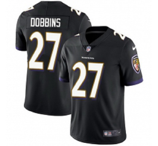 Nike Ravens 27 J K Dobbins Black Alternate Men Stitched NFL Vapor Untouchable Limited Jersey