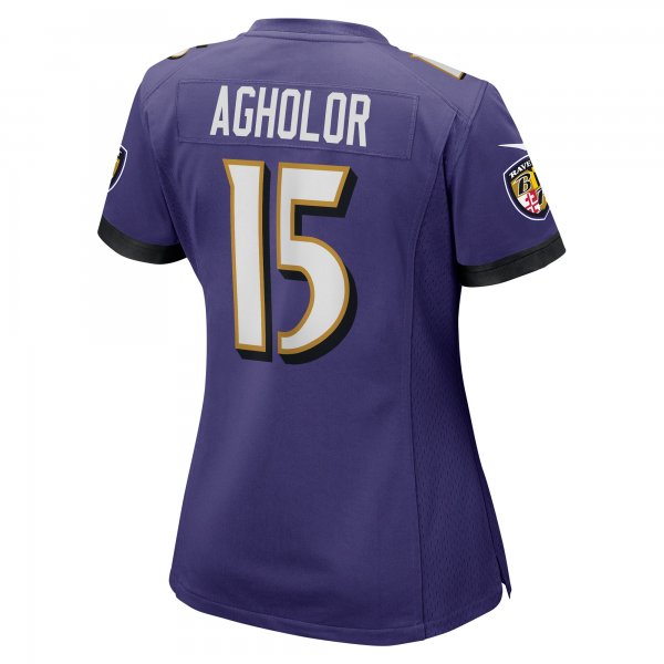 Women's Baltimore Ravens Nelson Agholor Nike Purple Game Jersey