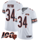 Chicago Bears #34 Walter Payton White Men's Stitched NFL 100th Season Vapor Limited Jersey