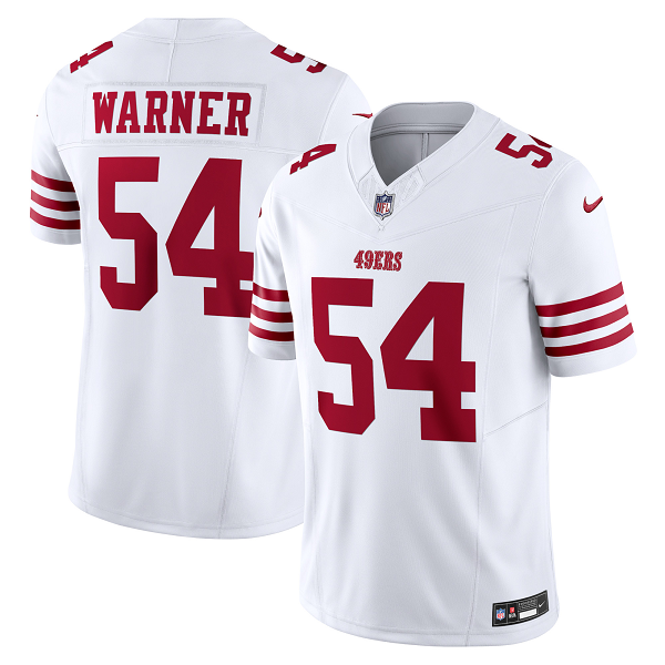 Men's San Francisco 49ers #54 Fred Warner Nike White Vapor F.U.S.E. Limited NFL Jersey