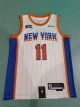 Men's #11 Jalen Brunson New York Knicks White And Blue City Edition Jersey