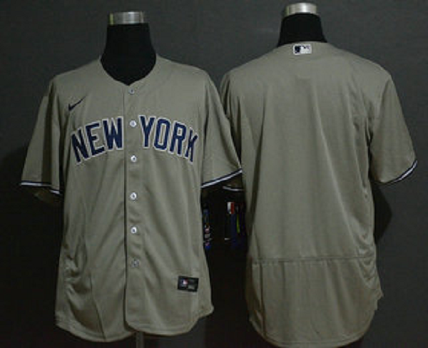 Men's New York Yankees Blank Gray Stitched MLB Flex Base Nike Jersey