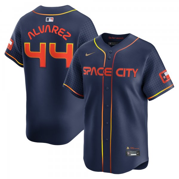 Men's Houston Astros Yordan Alvarez Nike Navy City Connect Limited Player Jersey