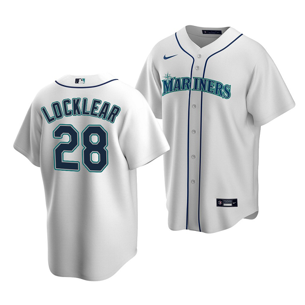 Men's Seattle Mariners #28 Tyler Locklear 2022 MLB Draft Jersey White Home