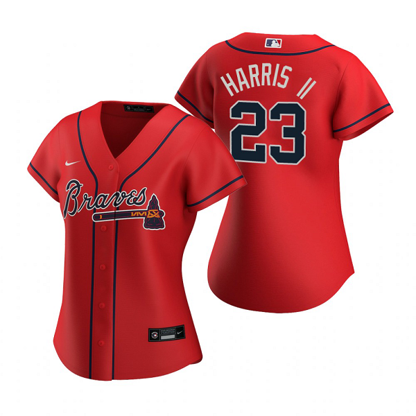 Women's Atlanta Braves #23 Michael Harris II Red MLB Jersey