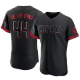 Men's Cincinnati Reds#44 Elly De La Cruz Flex Base Black 2023 City Connect Jersey