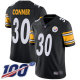 Pittsburgh Steelers #30 James Conner Black Team Color Men's Stitched NFL 100th Season Vapor Limited Jersey