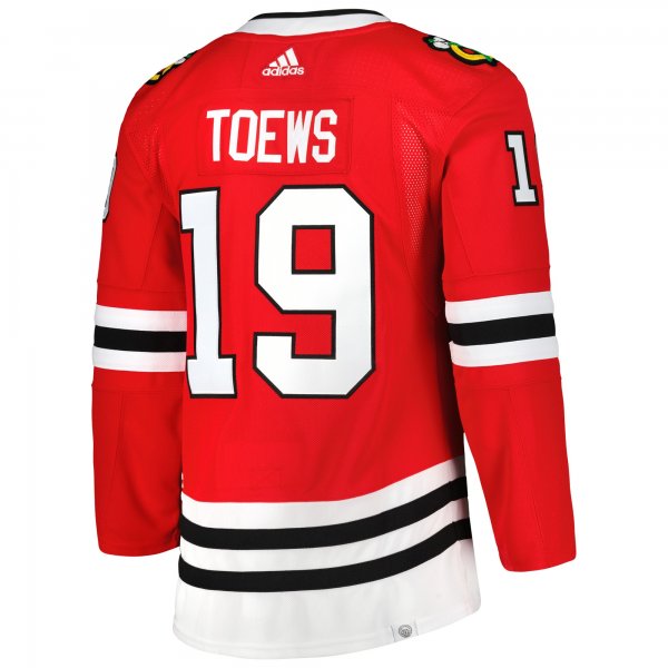 Men's Chicago Blackhawks Jonathan Toews adidas Red  Primegreen Pro Player Jersey