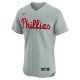 Men's Philadelphia Phillies Nike Gray Road Elite Jersey