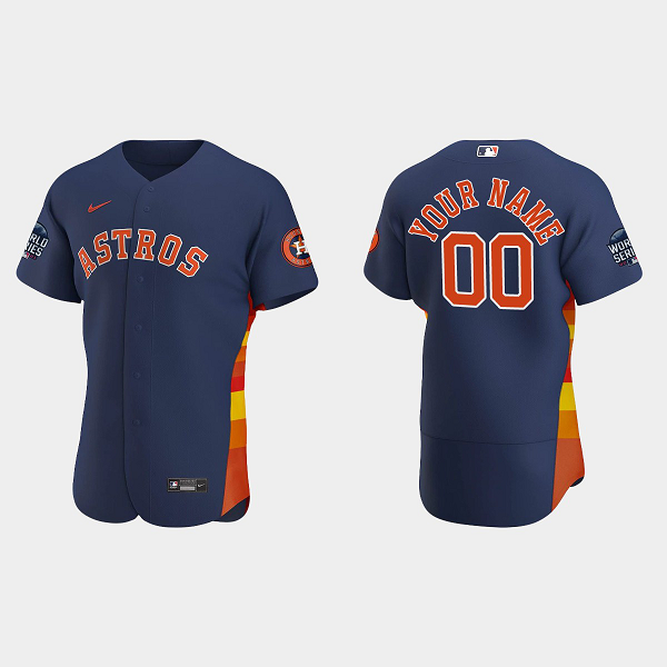 Houston Astros Custom 2021 World Series MLB Flexbase Jersey - Navy