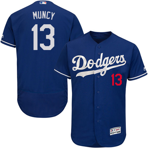 Los Angeles Dodgers #13 Max Muncy Blue Flexbase Collection Stitched MLB Jersey