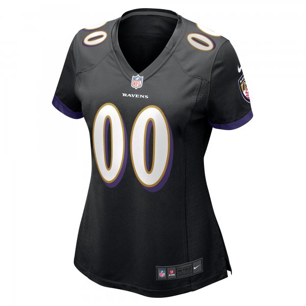 Women's Nike Black Baltimore Ravens Alternate Custom Game Jersey