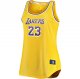 Women's Los Angeles Lakers LeBron James Fanatics Gold Fast Break Tank Jersey