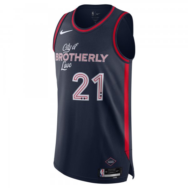 Men's Philadelphia 76ers Joel Embiid Nike Navy  Jersey - City Edition