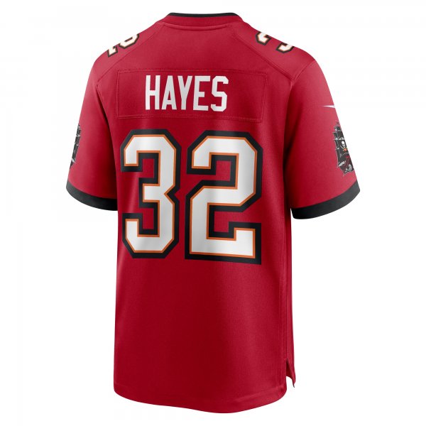 Men's Tampa Bay Buccaneers Josh Hayes Nike  Red  Game Jersey