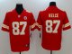 Men's Nike Kansas City Chiefs #87 Travis Kelce Red Stitched NFL Limited Rush Jersey