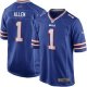 Youth Nike Buffalo Bills #1 Josh Allen Royal 2018 NFL Draft Pick Game Jersey