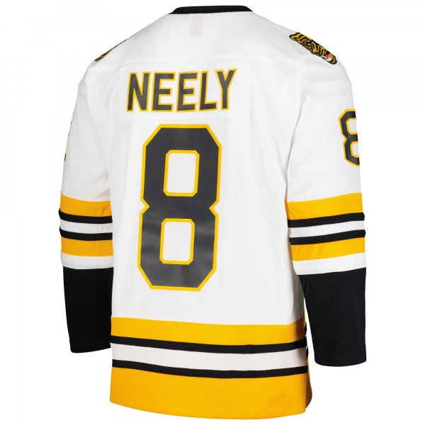 Men's Boston Bruins Cam Neely Mitchell & Ness White  1993/94 Blue Line Player Jersey