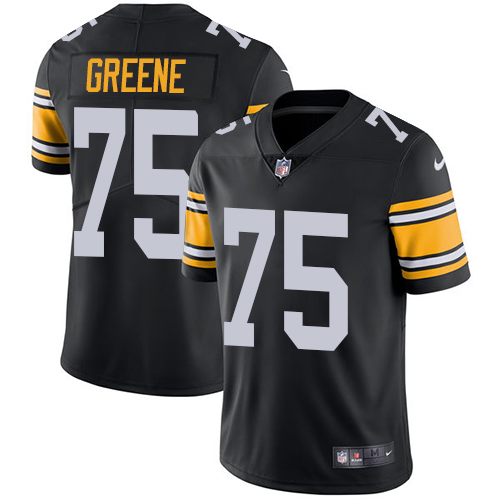 Men's Nike Steelers #75 Joe Greene Black Alternate Stitched NFL Vapor Untouchable Limited Jersey