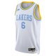 Men's Los Angeles Lakers LeBron James Nike White Swingman Jersey - Classic Edition