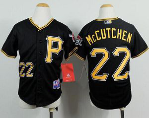 Pittsburgh Pirates #22 Andrew McCutchen Black Cool Base Stitched Youth MLB Jersey