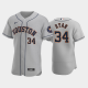 Men's Houston Astros #34 Nolan Ryan 2020 Road Gray Flex Base MLB Jersey