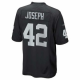 NFL Las Vegas Raiders #42 Karl Joseph Black Game 2016 New Draft Black Jersey