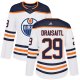 Adidas Edmonton Oilers #29 Leon Draisaitl White Road Women's Stitched NHL Jersey