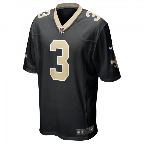 Men's New Orleans Saints Jake Haener Nike  Black Team Game Jersey