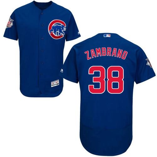 Chicago Cubs #38 Carlos Zambrano Blue Flexbase Collection Stitched MLB Jersey