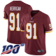 Washington Redskins #91 Ryan Kerrigan Burgundy Red Team Color Men's Stitched NFL 100th Season Vapor Limited Jersey