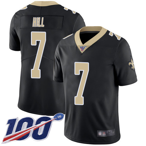 New Orleans Saints #7 Taysom Hill Black Team Color Men's Stitched NFL 100th Season Vapor Limited Jersey