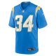 Men's Los Angeles Chargers Jaret Patterson Nike  Powder Blue Team Game Jersey