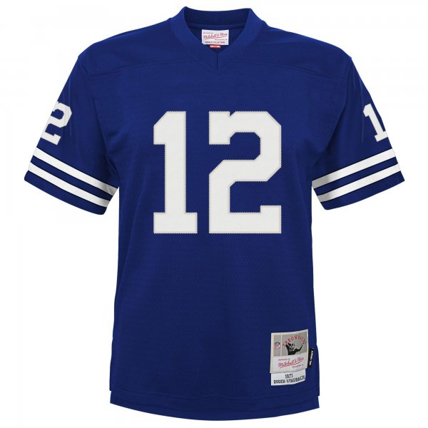 Youth Dallas Cowboys Roger Staubach Mitchell & Ness Navy Retired Player Legacy Jersey