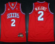 Men's Throwback Philadelphia 76ers #2 Malone Red Stitched NBA Jersey